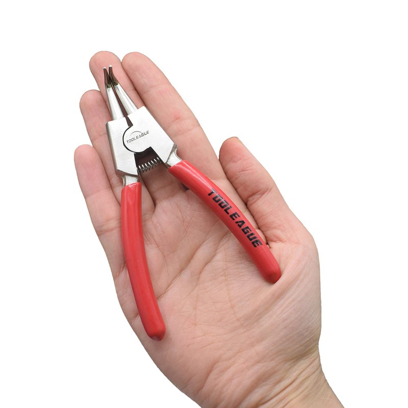 TOOLEAGUE 4 Pcs Mini Snap Ring Pliers Set, Circlip Pliers,