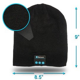 Bluetooth Wireless Youth Fashion Hands Free Beanie - by Savage Bluetooth Gear. (Grey)