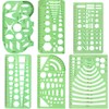 6 Pcs Plastic Measuring Templates Set Building Formwork Stencils Geometric