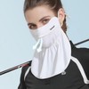 Full face mask golf neck ball mask neck mask ultraviolet rays sunshade white