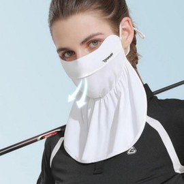 Full face mask golf neck ball mask neck mask ultraviolet rays sunshade white