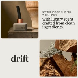 Drift Amber Scented Reed Diffuser - Diffusers for Home - 60 Day Scent Life - Oil Diffuser - Essential Oil Reed Diffuser - 3.5 oz