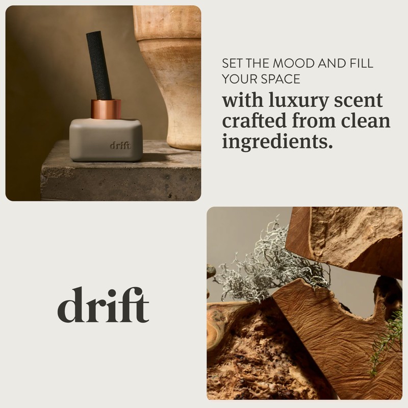 Drift Amber Scented Reed Diffuser - Diffusers for Home -