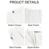 Runcati Mens Casual Linen Pants Pleated Elastic Waist Lightweight Cotton