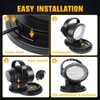 SKYWORLD 8 inch 38W LED Search Light, Portable Magnetic Base
