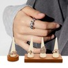 Oirlv Wooden Ring Organiser Stand Ring Display Holder Ring Storage