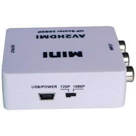 Convert Composite (Yellow) Video to HDMI: RCA / AV Cable to HDMI Adapter: Composite to HDMI Upscale Converter/av to HDMI Change Adapter/Composite to HDMI Output Converter