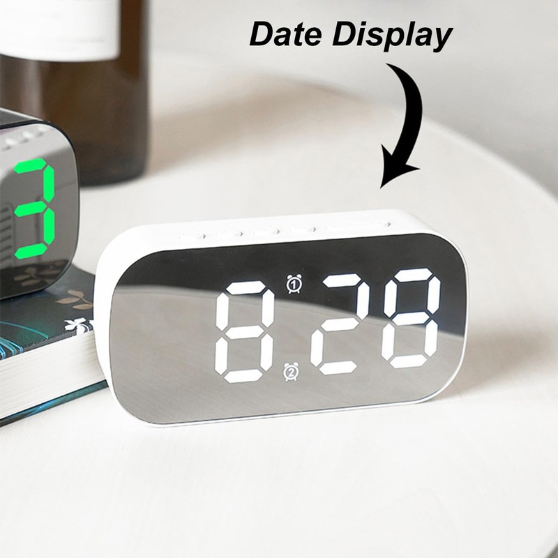 Lancoon Digital Small Alarm Clock with Temperature Date Night Mode