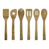 Bamboo Cooking Utensil Set 6 Piece Sustainable Kitchen Tools For