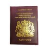 Red Passport Cover UK European Passport Holder Protector Cover Wallet