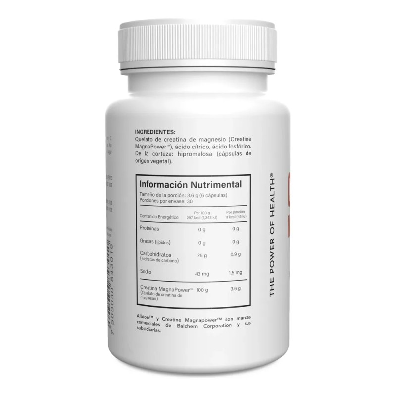 Creatina Magnapower Quelada 180 Cap-600 Mg| Vizana Nutrition