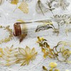 100 pieces gold foil stickers with leaves and flowers for