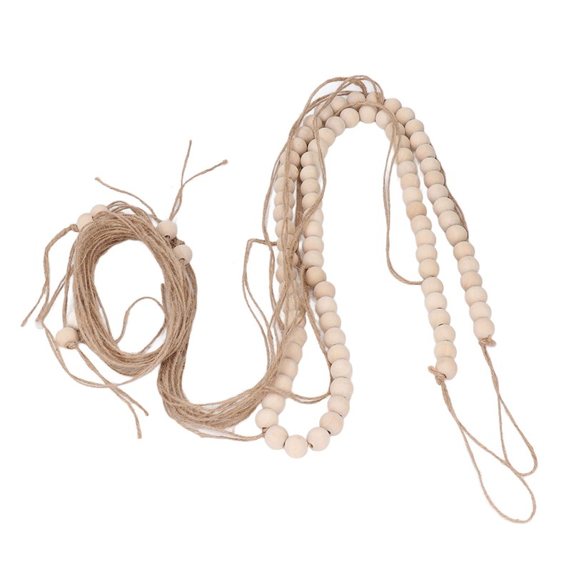 2pcs Hanging Photo Display Wall Decor with Wooden Beads Tassels