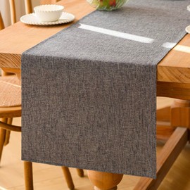 Kiatuniya Table Runner Modern Table Runner Grey Table Runner 40 x 180 cm Spring Washable Table Decoration Boho Country House Style Table Runner Decorative Fabric for Birthday Wedding Decoration