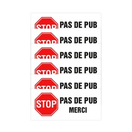 Finoly Stop Pub - Sticker for Letterbox Stop Pub - Sticker for Mailbox, without Advertising, Letterbox Sticker - Stop Pub (6)