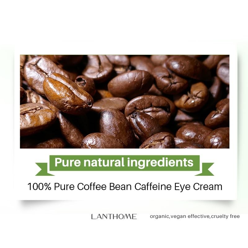 Caffeine Eye Cream with Natural Ingredients, 15 g, Anti-Aging Moisturizing
