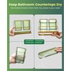 KONE Green Toothbrush Holders for Bathrooms, 2 Cups Toothbrush Holders