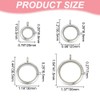 DELORIGIN Set of 4 Photo Locket Charms Necklace Round Stainless