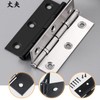 Stainless Steel Hinges Black 3-inch Stainless Hinges 6-Piece Set for