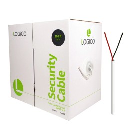 LOGICO Security Burglar Alarm 18/2 Control Cable 500FT Stranded White 500' Speaker Wire