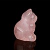 Rose Quartz Kitten, Rose Quartz Carved Kitten Shaped Decor Crystal