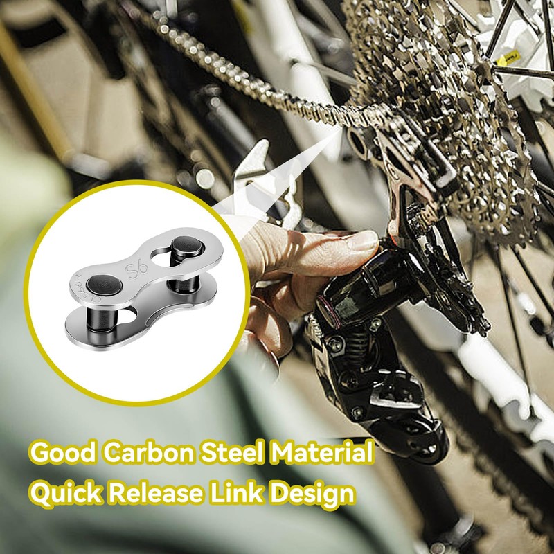 Bicycle Chain Links, 5 Pairs Carbon Steel Quick Release Chain