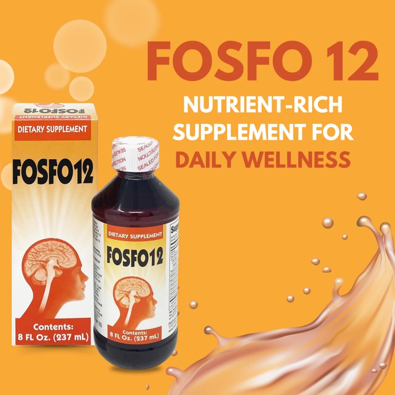 Menper Fosfo 12 Liquid, 8 fl oz, with B Vitamins