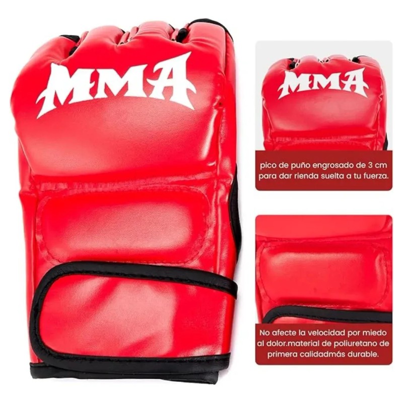 Guantes De Boxeo Con Entrenamiento De Medio Dedo Kickboxing