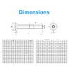 M8X50 Countersunk Allen Screw, Stainless Steel Hex Socket Machine Screws