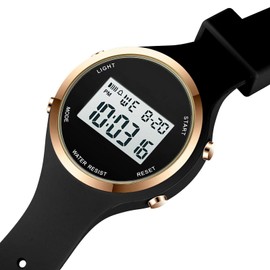 XCZAP Outdoor Sport Watches Alarm Clock 5Bar Waterproof LED Digital Watch (O-Black)