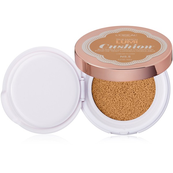 L'Oréal Paris True Match Lumi Cushion Foundation, N.5.5 Perfect Beige,