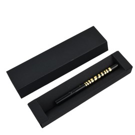 QINGZY 10 Stifte Verpackung Box, 18x4x2cm Geschenkbox Schwarz, Geschenke Box, Rechteckige Kartonetui für Kugelschreiber, Bürobedarf, Schmuck, Hochzeit, Geburtstag, Souvenir (Ohne Fenster, Kein Stift)