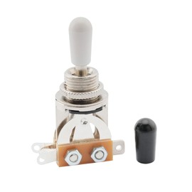 Musiclily Metric Guitar 3-Way Toggle Switch Pickup Switch LP Pickup Switch for Les Paul Style Electric Guitar, White Button