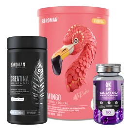Birdman Fitmingo 510g + Glúteo Peptonas + Creatina 125 Cáps