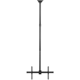 VIVO Ceiling Swivel TV Mount for 37 to 90 inch Screens, Telescoping Height Adjustment with 10ft Extension Pole, Fits Pitched/Vaulted Roof, VESA up to 800x400, Black, MOUNT-VC90-10