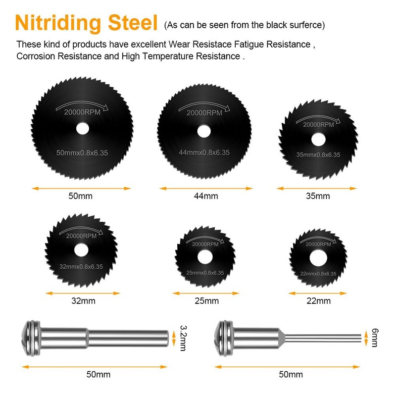 Flintronic HSS Circular Saw Blades for Dremel Multifunctional Tools, 6