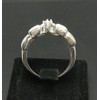R000982 Sterling Silver Ring Cross with CZ 925 Empress Size