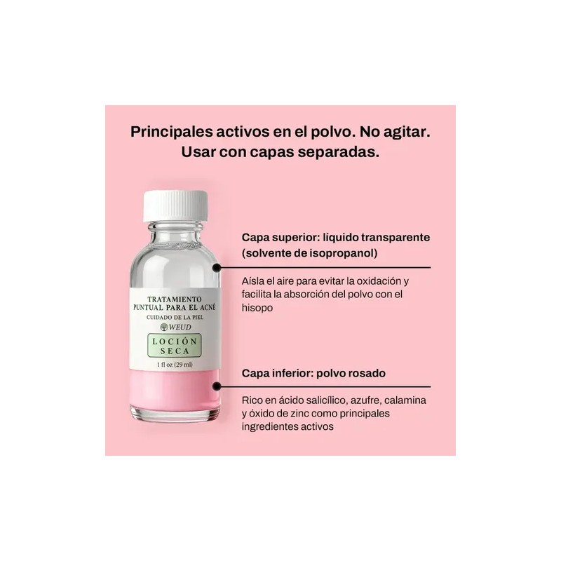 Weud Loción Seca Tratamiento Acné Espinillas Salicílico 29ml