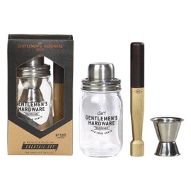 Gentlemen's Hardware Muddler and Glass Jar Cocktail Set