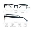 OLOMEE Large Reading Glasses Mens Oversized Wide Readers 2.00 Lightweight