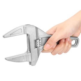 Tyenaza Llave Ajustable Gran Apertura, Llave Multifunción Aleación de Acero Liviana Mango Corto Llave de Baño, Herramientas de Reparación de Tuercas para el Baño/Lavabo/Tubo Desmontaje de Tuercas