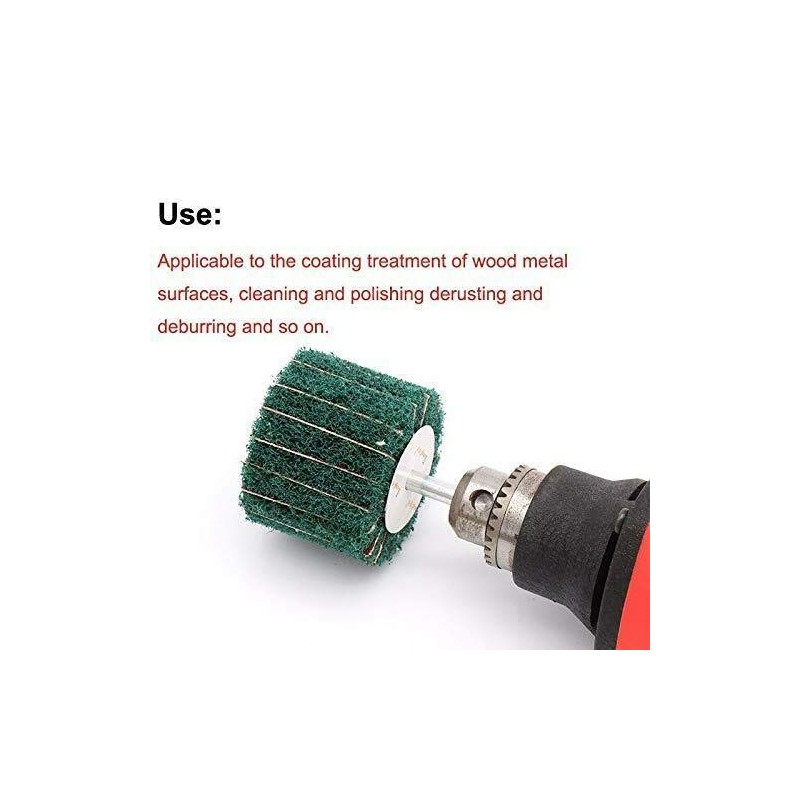 Supertool Polishing Wheel Green Sanding Mop with Emery Cloth Polishing