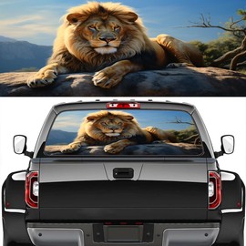 Lion Animals Decals Rear Window Decals for Trucks Back Window Decal Sticker Lion on The Mountaintop Full Back Window Decals Stickers for Car Trucks SUV 66 x 22 inch