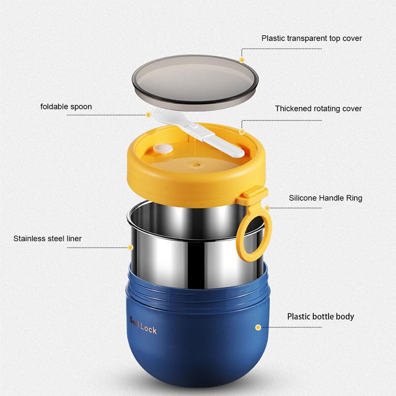 AIMALL Stainless Steel Insulated Food Jar, 20 oz Thermos Food