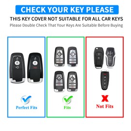 QBUC for Ford Key Fob Cover, Soft TPU Full Protection Key Case for Ford 2018-2024 Explorer Bronco Escape Edge Expedition F-150 Fusion Maverick Mustang Ranger Accessories(3 Button,Pink)