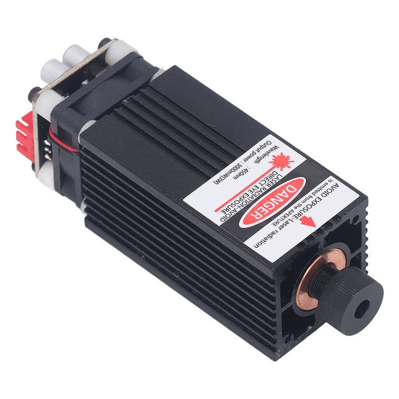 3W Engraving Laser Module 450nm Blue Light Focusable Fast Heat