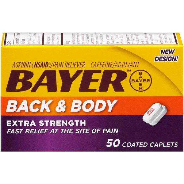 Bayer Back & Body Extra Strength 50 Caplets (Pack of 3)