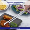 12-inch Stainless Steel Cooking Tongs & Tweezers, Non-Slip Grip &