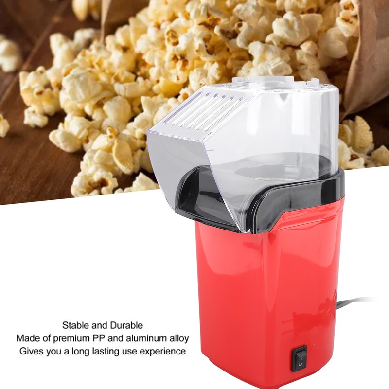 Popcorn Maker 1200W Oil Less Fast Popping One Touch Operation