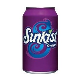 Sunkist Grape Soda, 12 fl oz cans, 12 pack